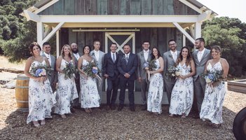 mountain house estate wedding, two grooms, gay wedding, sonoma county wedding, rustic wedding, wine country wedding, lgbtq wedding, bridal party photos